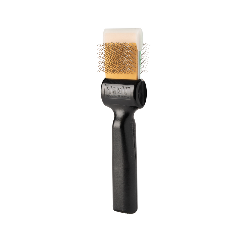 FlexIt Green/Gold Soft Flex Finishing-Undercoating Combo Brush - Single Width