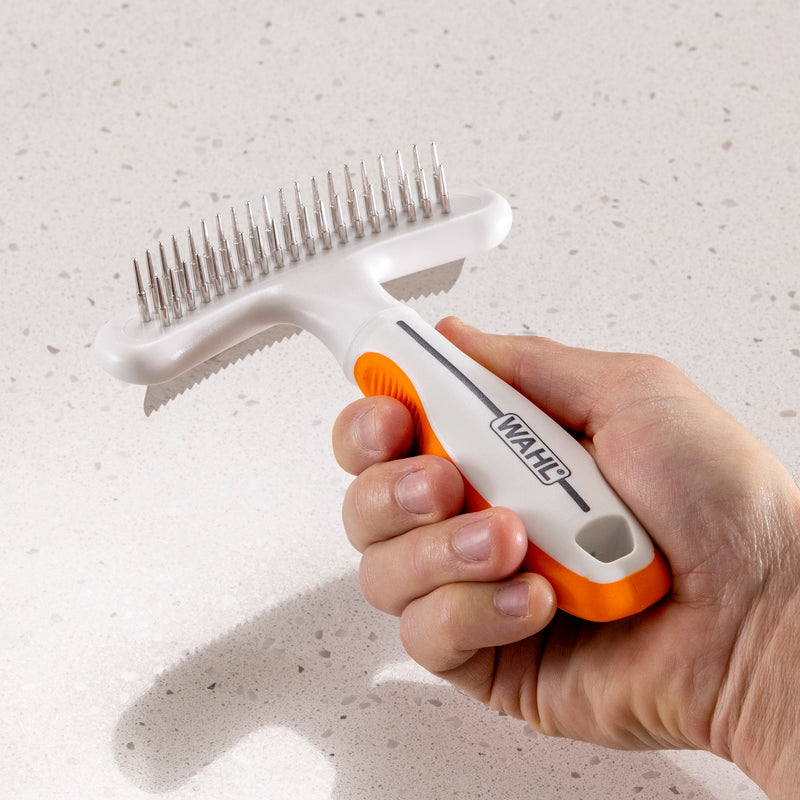 Wahl Orange/White 2 in 1 Rake And Shedding Blade