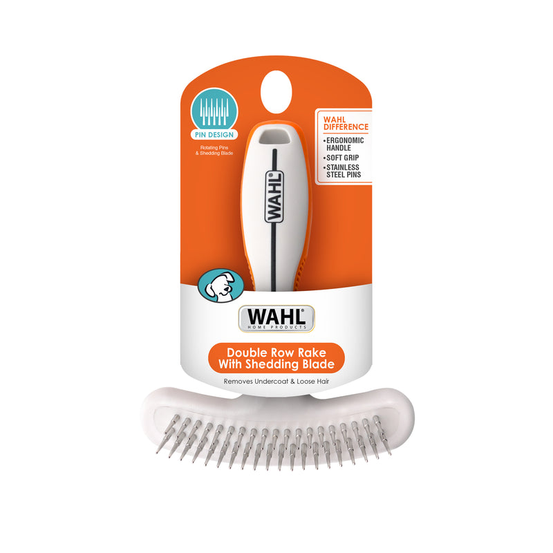 Wahl Orange/White 2 in 1 Rake And Shedding Blade