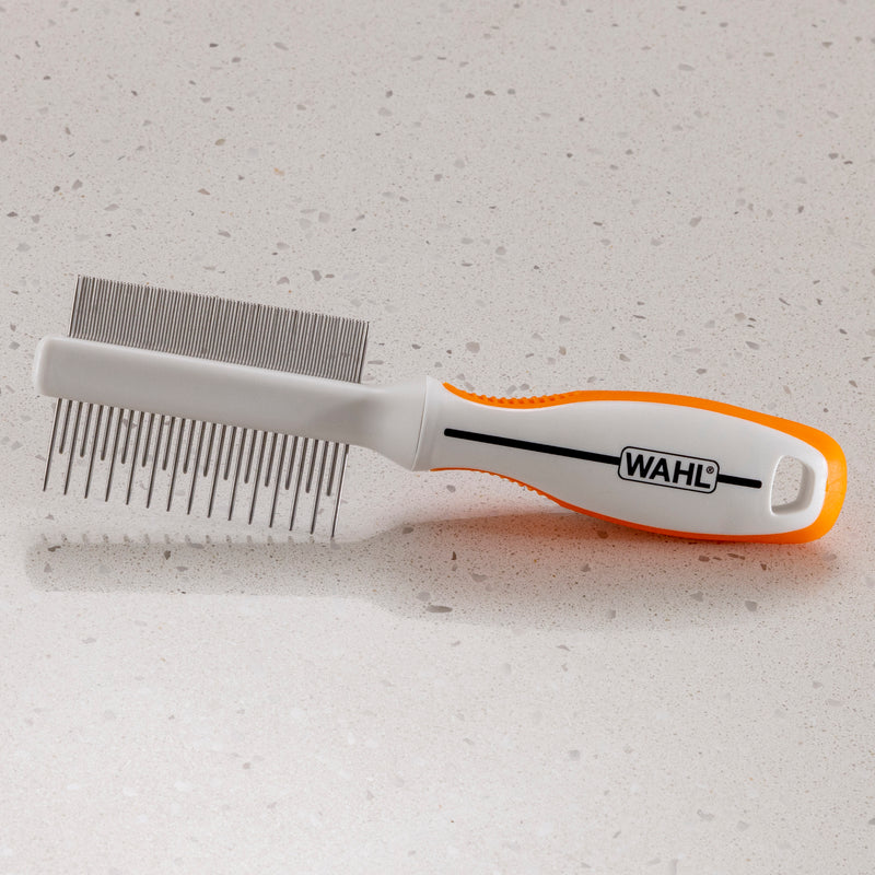Wahl Orange/White 2 in 1 Finishing and Flea Comb