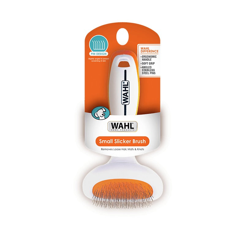 Wahl Orange/White Small Metal Slicker Brush