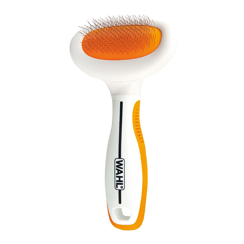 Wahl Orange/White Small Metal Slicker Brush