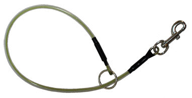 Plastic coated wire dog bath restraint