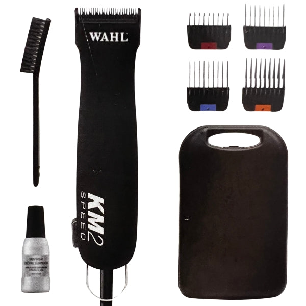 Wahl KM2 Corded Pet Clipper - Incl Carry Case, Guide Combs, Cleaning B –  The Hounds Coat