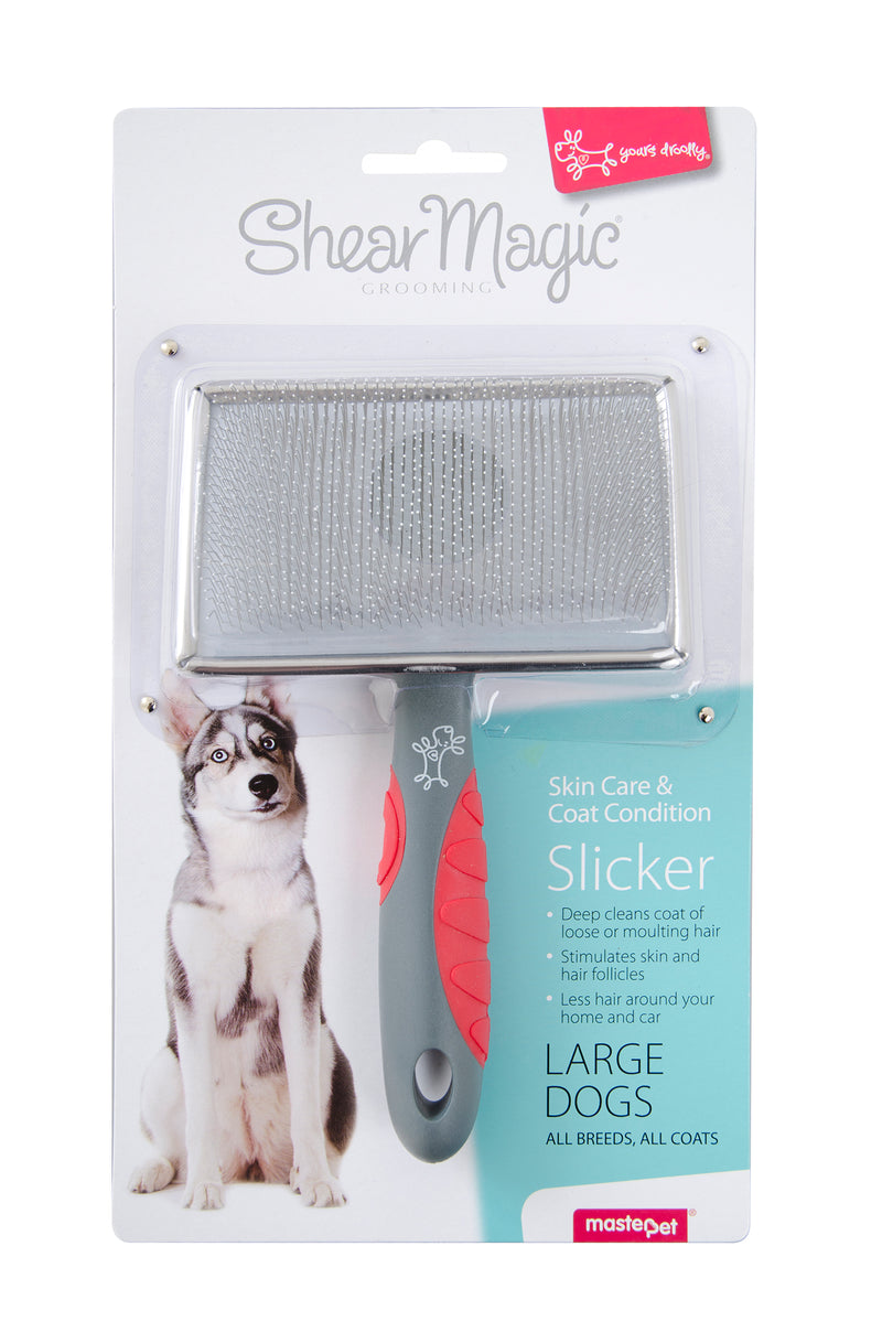 Shear Magic Slicker Brush for Small & Medium Dogs (Masterpet/Yours Droolly)