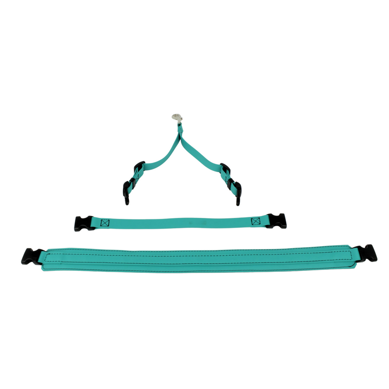 Biothane grooming belly band in teal