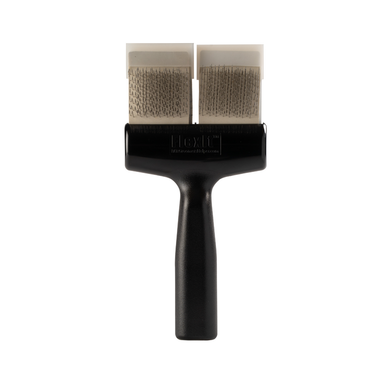 FlexIt Silver Firm Undercoating Brush - Double Width
