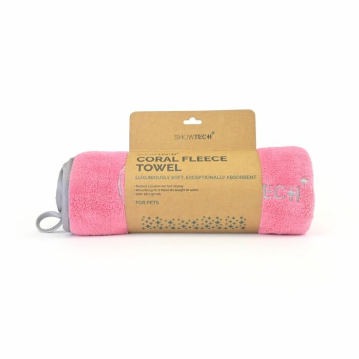 SHOW TECH+ Coral Fleece Towel Candy Pink 56 x 90 cm