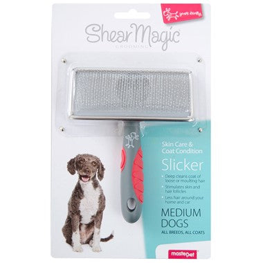 Shear Magic Slicker Brush for Small & Medium Dogs (Masterpet/Yours Droolly)